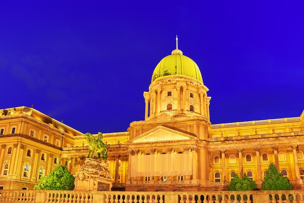 Budapest Royal Castle at night time. Hungary.