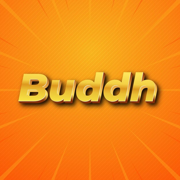 Buddh Text effect Gold JPG attractive background card photo confetti