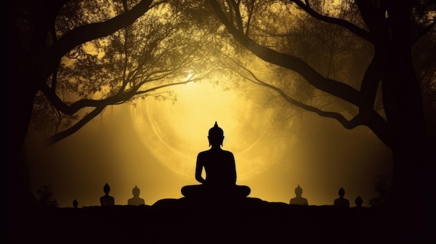 Buddha background Illustration AI GenerativexA