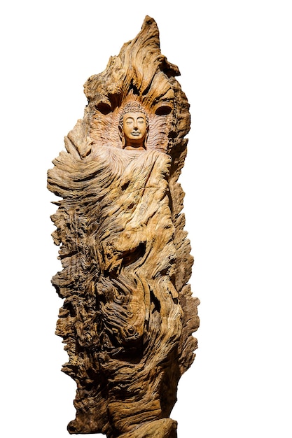 Buddha intagliato in legno