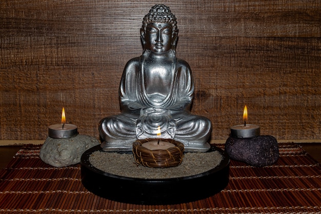 buddha craft and candle