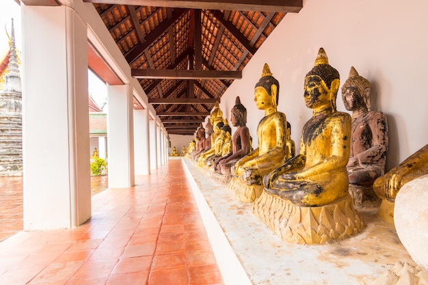 Buddha figures in Buddhist temple