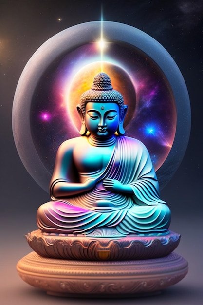 Buddha in a glass ball