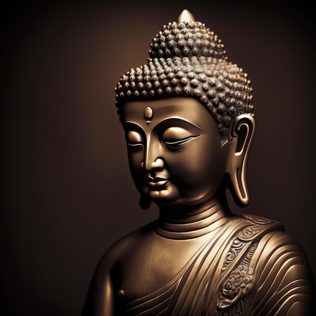 Buddha Illustration for buddha purnima and vesak day Generative Ai