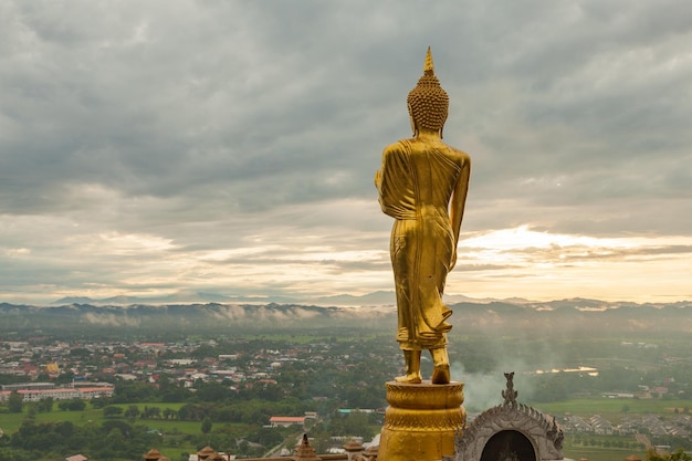 Buddha is on top of the city