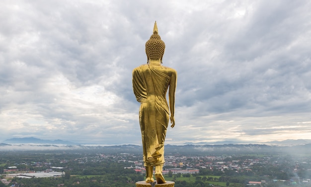 Buddha is on top of the city.