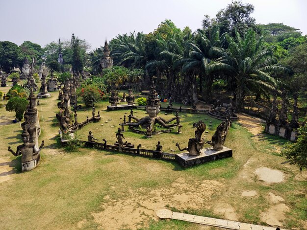 Buddha park in Vientiane Laos