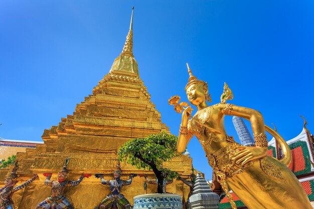 Buddha sculpture Grand palace also calles Wat Phra Kaew Bangkok