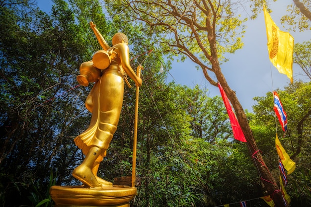 Buddha statue beautiful at sunset is a Buddhist temple