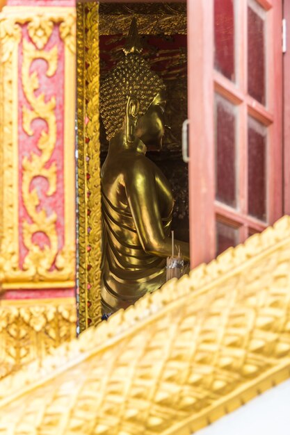 Buddha statue in buddhist temple at Wat Lo Sutthawat