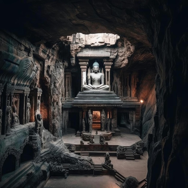 Buddha statue in the cave