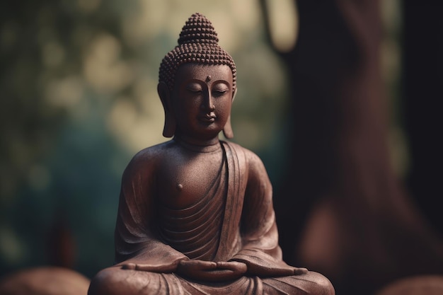 Buddha statue nature Generate AI