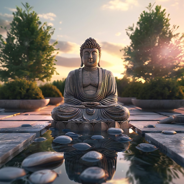 Buddha Statue in Park