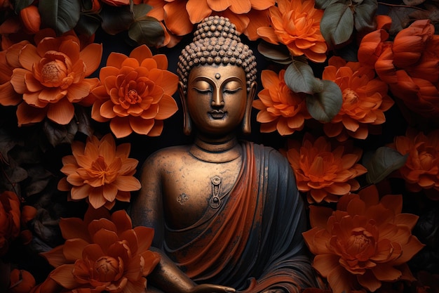 Buddha Black Wallpaper with Love for Dark and Pleasant Moods Stock Image -  Image of black, buddha: 161853787