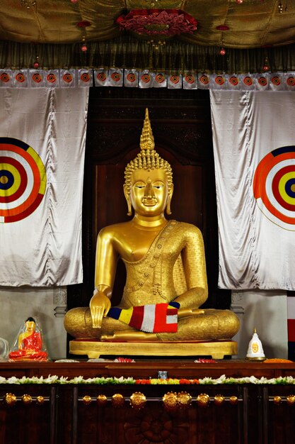 Foto statua del buddha nel tempio