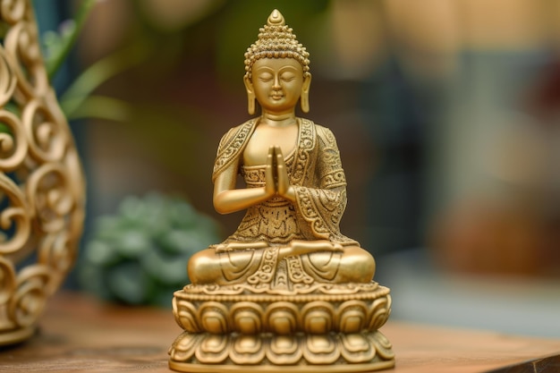 Buddha Statue with Textured Elegance