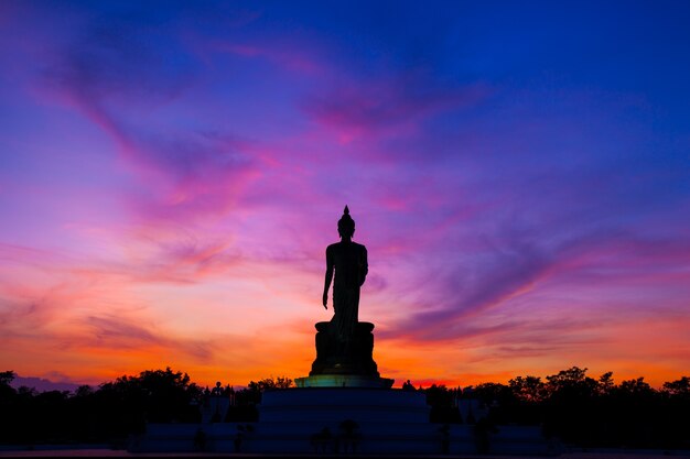 Buddha at sunset.