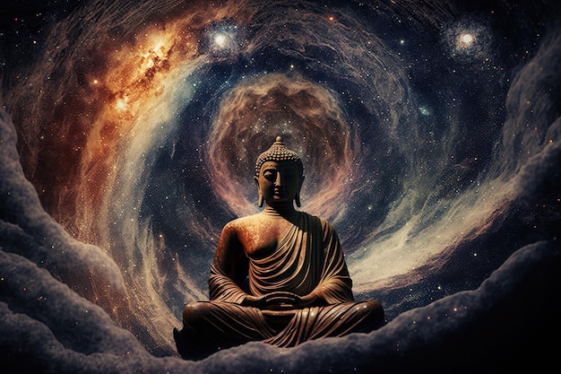 Buddha in Universe Generative AI