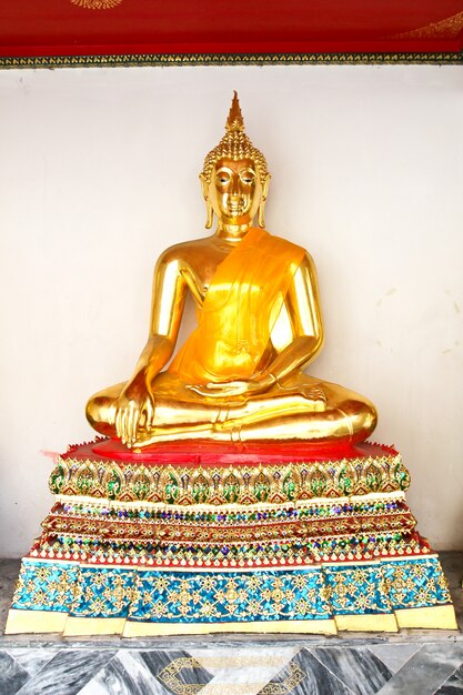 Buddha in Wat Pho Temple sequential nicely in Bangkok, Thailand.