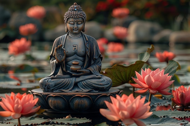 写真 仏陀の恵み 慈悲と平和の祝福