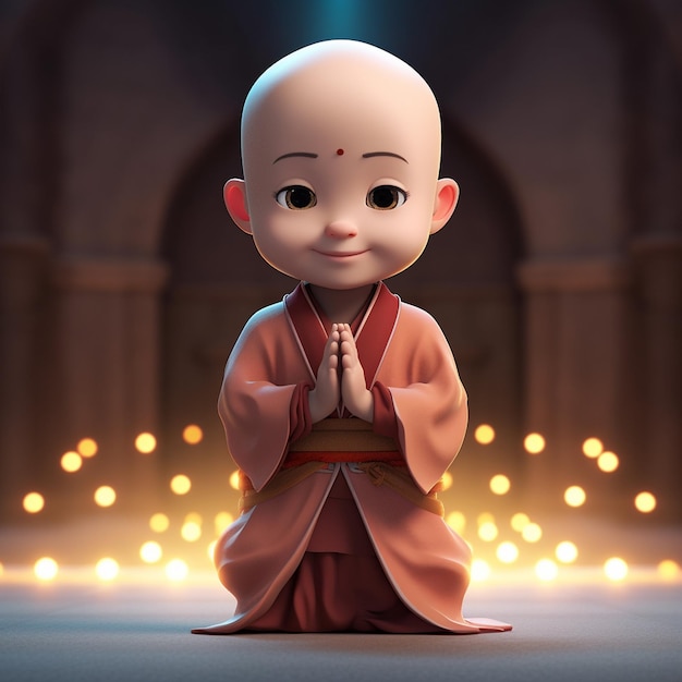 a buddhist cute monk buddha purnima