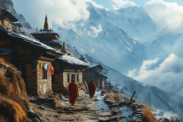 Buddhist monastery in Tibet