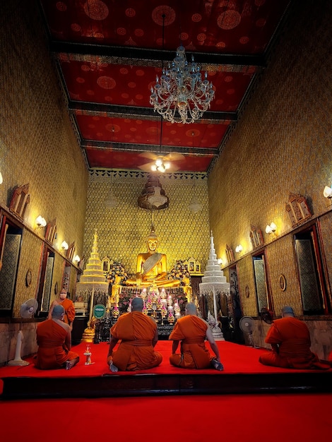 Buddhist monks celebrate Makha Bucha Day at temple