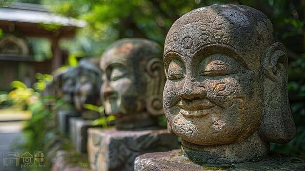 Buddhist Stone Statues at Otagi Nenbutsuji Temple Kyoto