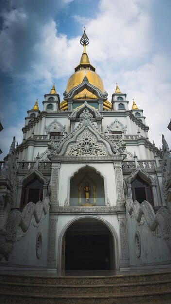 Buddhist temple with a beautiful sky