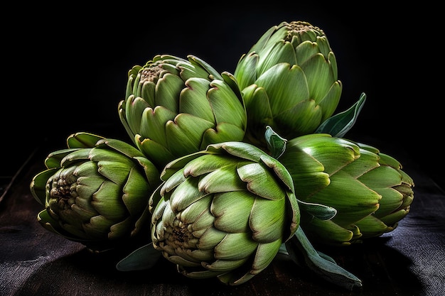 Buds of artichoke close up