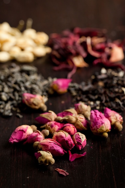 Buds of dried roses