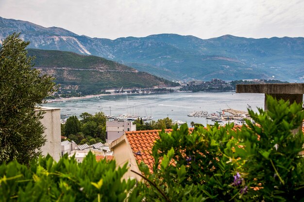 Budva Montenegro August 03 2017 Panorama of the city of Budva in Montenegro