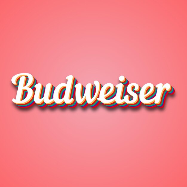 Photo budweiser text effect photo image cool