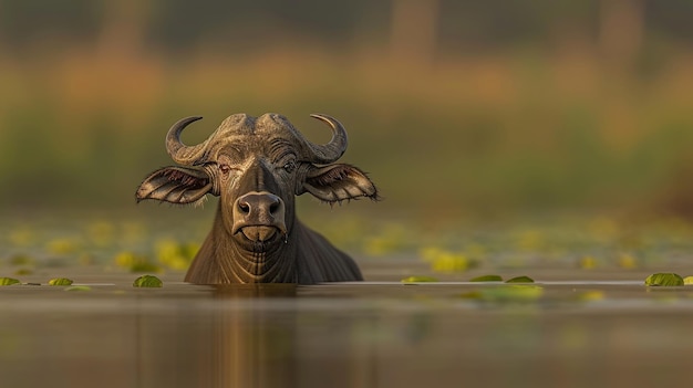 buffalo bathing