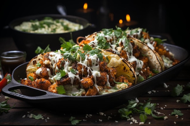 Buffalo Cauliflower Taco