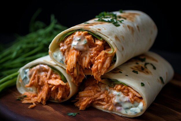 Premium Photo | Buffalo Chicken Wrap