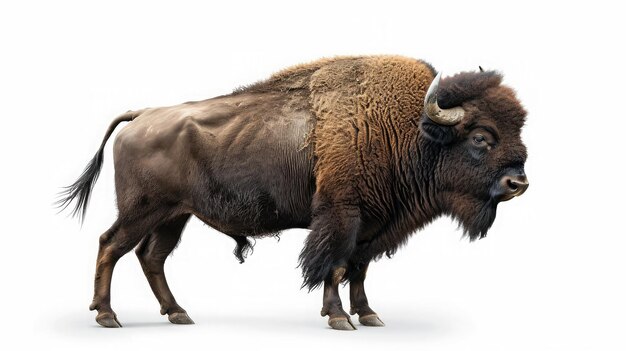 buffalo on isolated white background