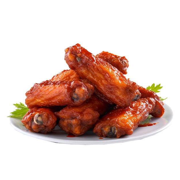 Buffalo Wings isolated on background with Generative AI