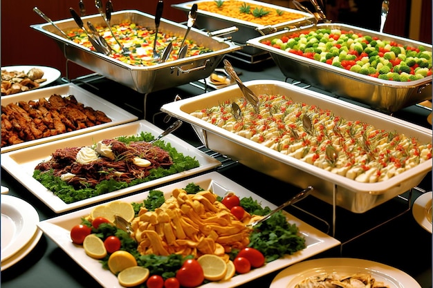 Premium Photo | Buffet food catering food party made by aiartificial ...