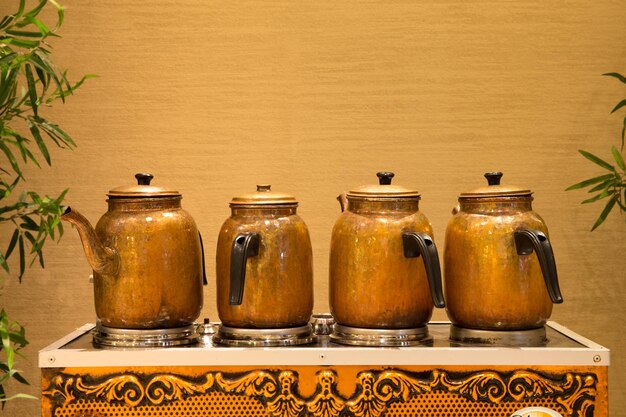 Buffet line in the hotel restaurant