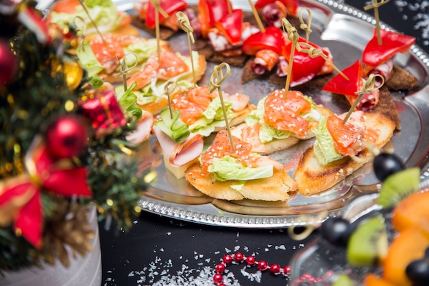 Foto buffettafel met canapé