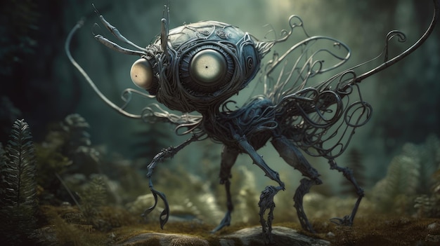 A bug that is made by the artist.