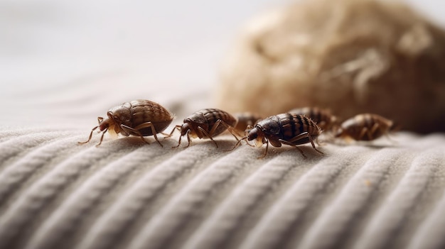 Bug on the white mattress