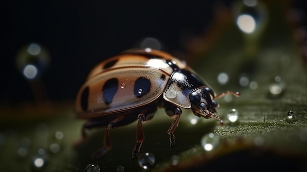 A bug with a black background and the word bug on it