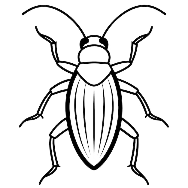 a bug with a black outline on it