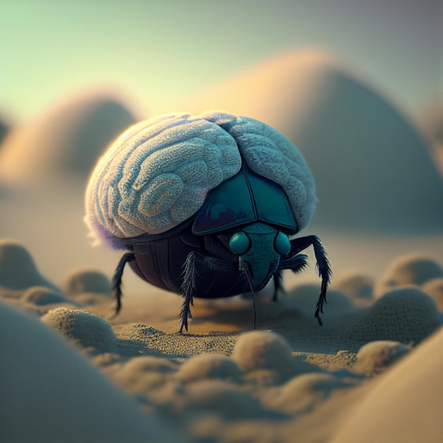 脳を持った虫が砂漠にいる。