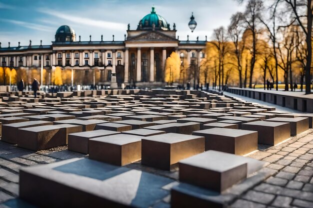 The building in the background is a monument of the german parliament.