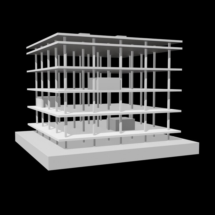 Photo building under construction 3d