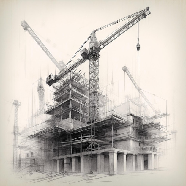 Premium Photo Building Under Construction Background premium-photo-building-under-construction-background
