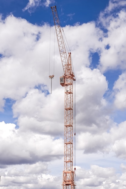 Building crane on Cloudy sky